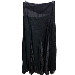 Charming Charlie Black Whimsygoth Mesh Lace Skirt Sz S Witchy Romantic Goth Maxi